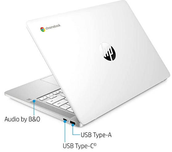 HP Chromebook 14-Inch HD Laptop, Intel Celeron N4000, 4 GB RAM, 32 GB eMMC, Chro...